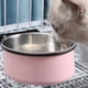 thumbnail image 4 of rosa--Jaula para tazón de agua para perros, Tazón de agua tipo caja, Tazón colgante para mascotas de acero inoxidable, Tazón de agua para caja, 4 of 5