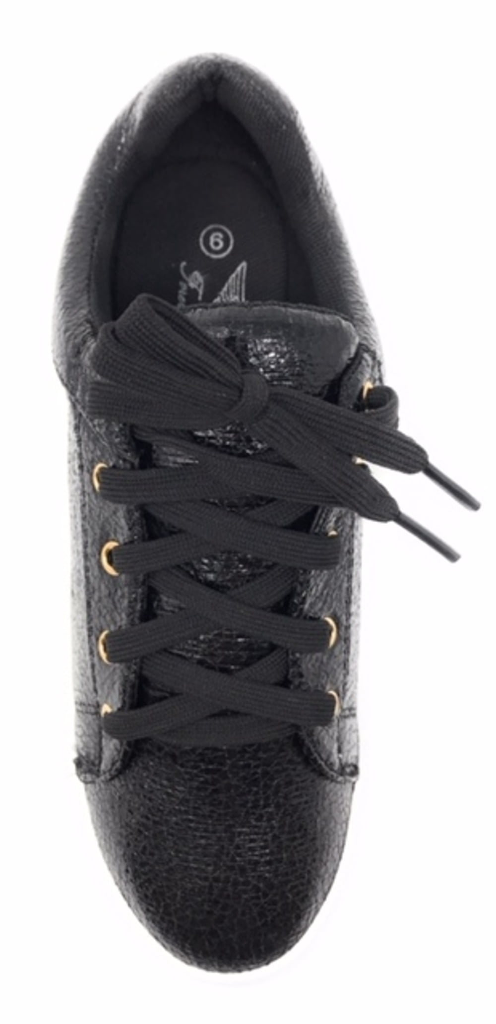 Forever Young Women's Metallic Textured Lace up Sneakers