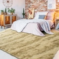 thumbnail image 5 of Wellber Shag Rugs Fluffy Tie-Dyed Area Rug for Bedroom Living Room Carpet Home Decor,4'x6',Khaki, 5 of 7