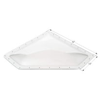 Icon Technologies 12112 - 13"W x 32"L Smoke Neo Angle Outer Skylight