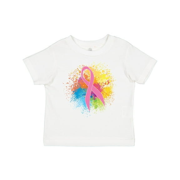 Inktastic Breast Cancer Awareness Ribbon Art Girls Toddler T-Shirt