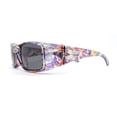 thumbnail image 4 of Polarized Womens Rhinestone 62mm Rectangle Fit Over Sunglasses Over Glasses Butterfly - Black, 4 of 4