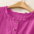 thumbnail image 4 of Xuyuer Women's Solid Color Sleeveless Blouse, Lace Collar Cardigan Top Loose Fit Casual Fashion Shirt, 4 of 7