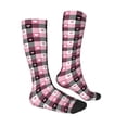 thumbnail image 3 of Picia Women Crew Soft Moisture-wicking Socks Heart Plaid Pattern Design Cotton Socks, One Size fit All, 3 of 9