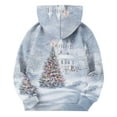 thumbnail image 5 of Lorytime Sweatshirts for Teen Girls with Hoodie Unisex Christmas Tree Fleece Shirt Long Sleeve Pullover Festive Tops, 5 of 5