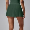thumbnail image 2 of HXWCHs Women's High Waist Pleated Tennis Skirt Flowy Lightweight Athletic Miniskirt with Built In Shorts and Pockets Green M, 2 of 5