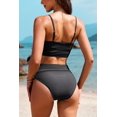 thumbnail image 2 of Set de bikini AI'MAGE con cintura alta para mujer, color negro, talla M, 2 of 6
