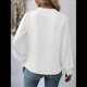 thumbnail image 5 of Camisa Elegante de Color Liso con Escote en V y Mangas Farol para Mujer L, 5 of 8