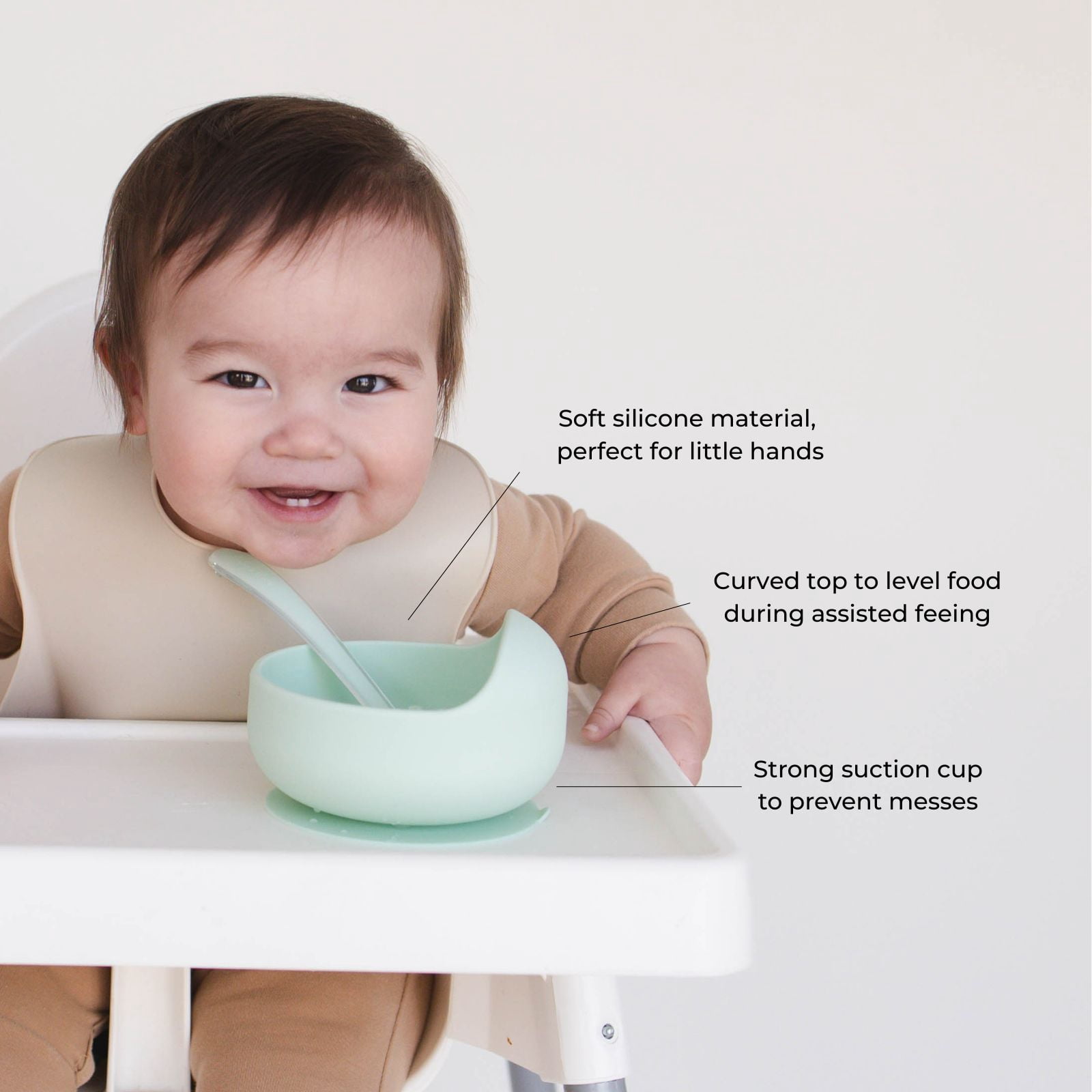 Baby's Brew Bite Size Bundle: Silicone Bowl, Flexi-Spoon and 2-in-1 Snack / Sip Cup