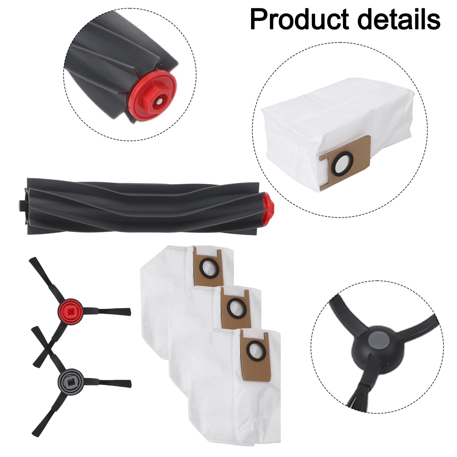 Main Roller Side Brush Dust Bags Kit For Eufy 3-In-1 E20 Robot Vacuum Cleaner Cleaning Tools Home Appliance Parts