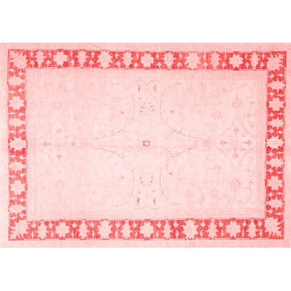 Ahgly Company Indoor Rectangle Oriental Red Traditional Area Rugs, 6' x 9'