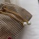 thumbnail image 4 of Bolso Bolso de hombro con diamantes de imitación para mujer, bandolera con cadena, bolso de mano (dorado), 4 of 9