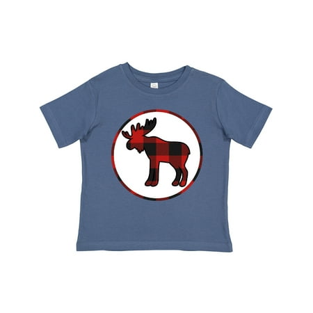 

Inktastic Moose Buffalo Plaid Silhouette Gift Toddler Boy or Toddler Girl T-Shirt