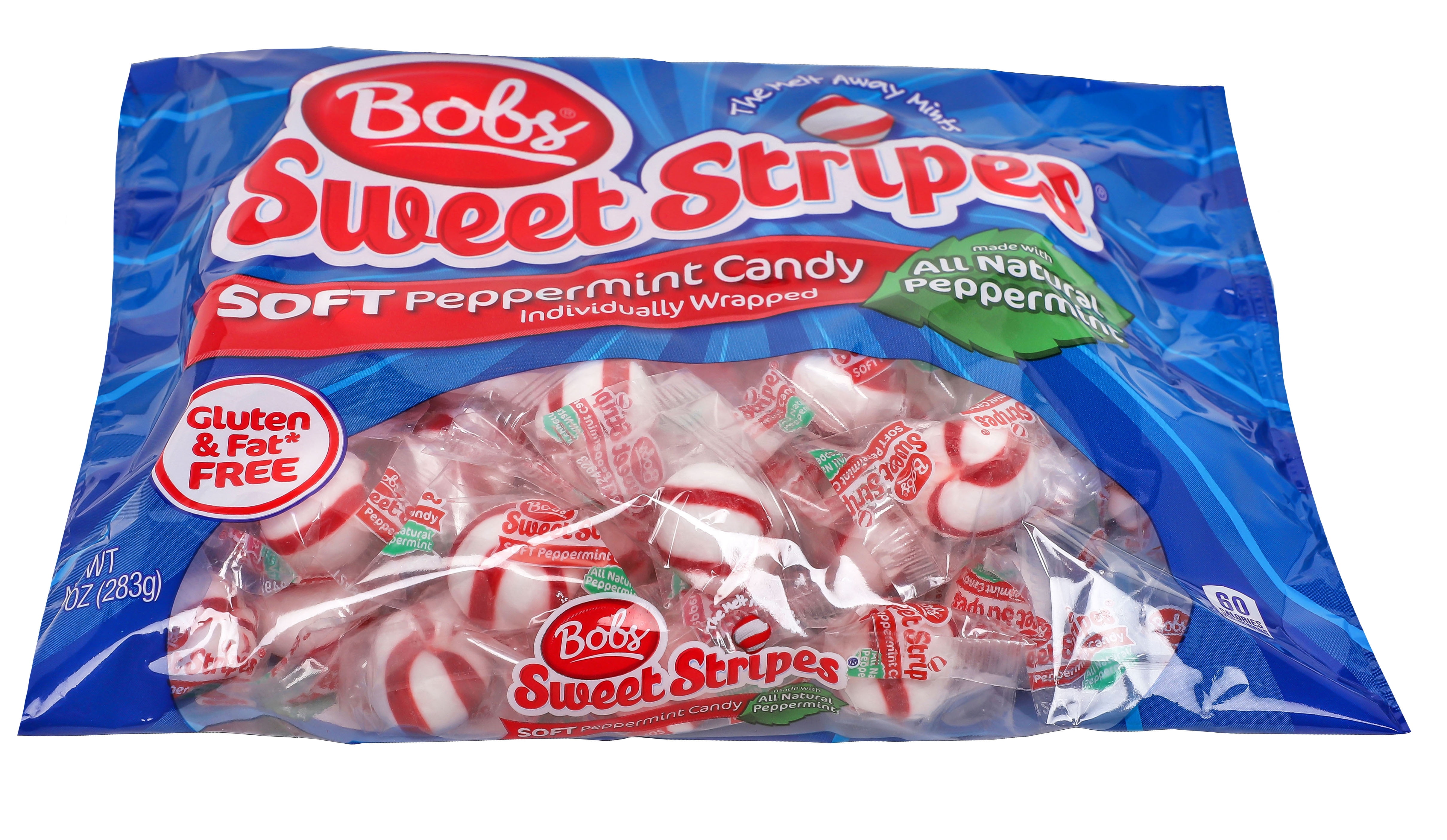 Bob's Sweet Stripes Soft Peppermint Candy Balls, Refreshing Mint Flavor ...