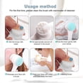 thumbnail image 3 of Cepillo facial, cepillo de limpieza facial de silicona, cepillo manual de doble lavado facial para exfoliación profunda de poros, maquillaje y masaje., 3 of 5