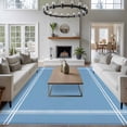 thumbnail image 3 of Dusty Blue Large Area Rugs 6x9 ft Solid Color Washable Rug Non Slip Indoor Carpet Absorbent Floor Mat for Living Room Bedroom Dining Room, 3 of 9