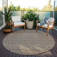 thumbnail image 6 of Addison Rugs Chantille Indoor/Outdoor Transitional Stripes Brown Washable Round Rug, 8' x 8', 6 of 6