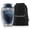 Blue, variant on Reminded Cremation Memorial Urn for Human Ashes, Silver and Blue Adult Brass Funeral Urn with Velvet Bag