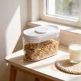 thumbnail image 4 of Transparent Airtight Food Storage Jars, Sliding Lid Sealing Containers for Grains, Snacks, Dried Goods, Stackable Kitchen Storage Box for Space-Saving Organization, 4 of 6