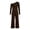 Coffee, variant on Fall Two Piece Sets For Women One Shoulder Tops Long Pants Knit Matching Lounge Set Womens Casual 2 Piece Top and Pants Home Wear Set