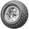 Golf Cart Wheels and Tires Combo - 12" RHOX RX251 Machined/Silver - Set of 4