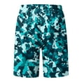 thumbnail image 4 of TSADFHJI Men's Swim Trunks 7 Inch Inseam Mens Spring Summer Casual Shorts Pants Printed Sports Beach Pants with Pockets M Blue, 4 of 4
