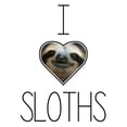 thumbnail image 3 of CafePress - I Love Sloths Pajamas - Women's Short Sleeve Print T-Shirt and Pants Light Cotton Pajama Set, 3 of 7