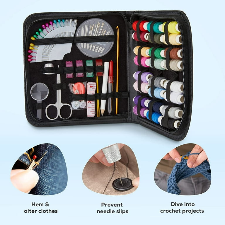 Meidong Sewing Kit for Home, Travel & Emergencies - Filled with Quality  Notions Scissor & Thread - Great Gift