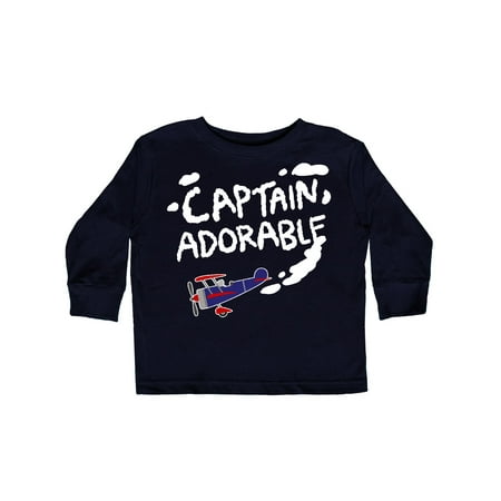 

Inktastic Captain Adorable Plane Gift Toddler Boy or Toddler Girl Long Sleeve T-Shirt