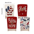 thumbnail image 3 of Patriotic Chair Covers Set of 4 for Independence Day and Memorial Day Decorations, American Flag Design Polyester Chair Back Covers for Home Kitchen Dining Party Holiday, 3 of 6