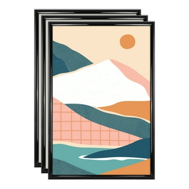 Mainstays 20"x 30" Black Rounded Poster Frame Set of 3