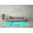 thumbnail image 3 of Ahgly Company Indoor Square Abstract Turquoise Blue Modern Area Rugs, 7' Square, 3 of 4
