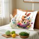 thumbnail image 4 of Easter Cute Bunny Pillow Cover Office Chair Cushion Cover Home Bedside Pillow Cover Sofa Pillow Cover 17.72x17.72 Inch, 4 of 6