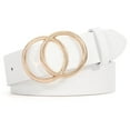 thumbnail image 7 of JASGOOD Women's Leather Belt Fashion Ladies White Belts for Jeans Dress, 7 of 7