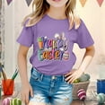 thumbnail image 2 of Easter Shirts for Girls Size 12 Kid Girls Easter Cute Graphic Round Neck Short Sleeve Tee Summer Casual T Shirt,4-5 Years,Y1-, 2 of 4