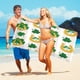 thumbnail image 4 of Toalla de playa de microfibra, ligera, resistente a la arena, de secado rápido, de 76 x 152 cm, súper suave, compacta, para viajes, piscina, natación, picnic, camping, manta multiusos., 4 of 5