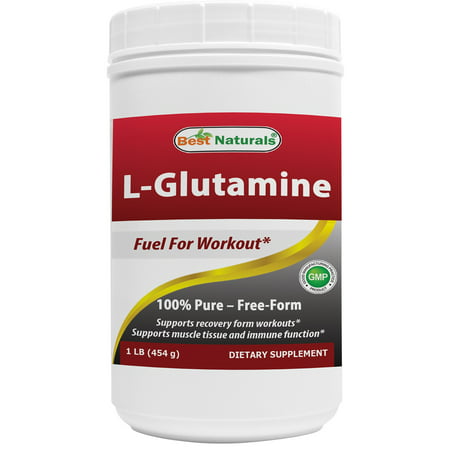 Best Naturals L-Glutamine Powder 1 Lb - 100% Pure - Free (The Best Glutamine Supplement)