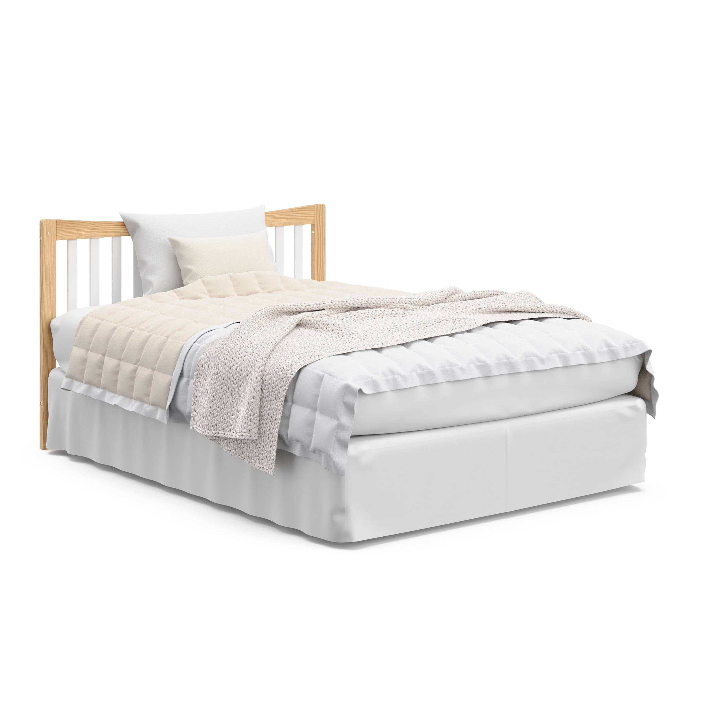 Graco Remi 4-in-1 Convertible Baby Crib and Changer, Natural with White