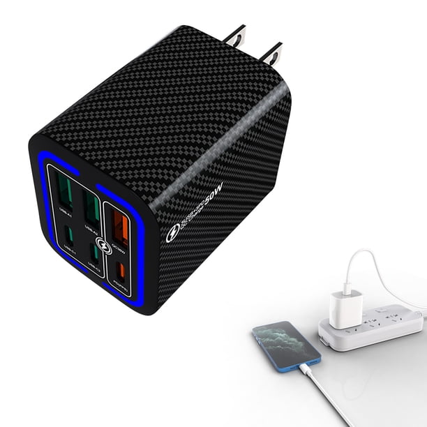 50W USB C Fast Charger PD 3.0 Adaptador de carga rápida de pared adecuado para la mayoría de teléfonos móviles y otros dispositivos