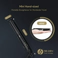 thumbnail image 2 of Terviiix 1/2'' Travel Hair Straightener for Heat Adjustable, Mini Portable Ceramic Flat Iron, Black, 2 of 6