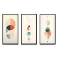 thumbnail image 2 of Designart "Balanced Abstract Geometrics in Retro I" Modern Geometric Framed Wall Art Set Of 3 - Blue Abstract Frame Gallery Wall Set For Home Decor, 2 of 7