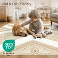 thumbnail image 4 of ODIKA Beige Loves Boho Geometric Motifs Balanced Decorative Rectangular Pet Friendly & Kids Safe Play for Playroom, Bedroom, Reading Nook, 4 of 7