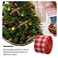 thumbnail image 3 of Bearachild Cinta de Navidad Decoración de fiesta portátil Decoraciones de casa a cuadros clásicas Accesorios decorativos exquisitos para celebración Artesanía 8 Ancho 5cm Bearachild HA060431-22, 3 of 6