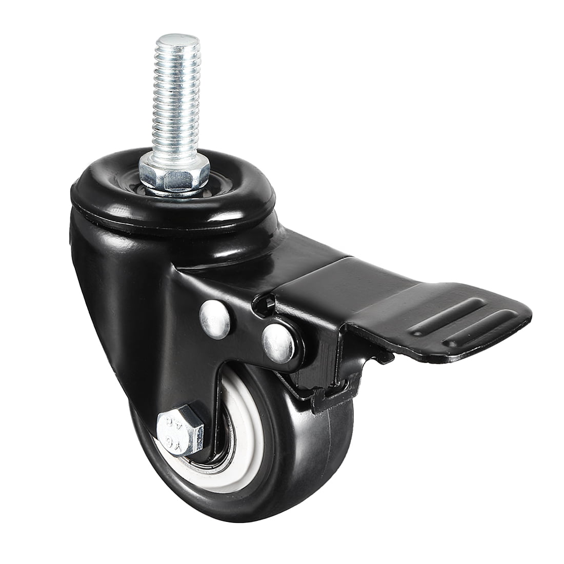 2"  Black Plastic Double Wheel Swivel Caster Stem Adapter Lot Discounts 20-50% 