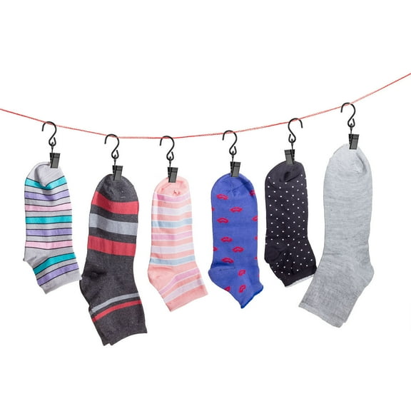 Worgeous S-Shaped Iron Hooks for Hanging Black Strong Clamping Force Easy to Install 20Pcs