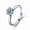 Six-clawed open ring (platinum), variant on Elegant Moissanite Ring S925 Sterling Silver Bridal Jewelry