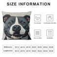 thumbnail image 5 of Sofa Pillow Case, Decorative Throw Pillow Cushion Cover for Home Office - Cute Smiling Blue Dog, 5 of 5