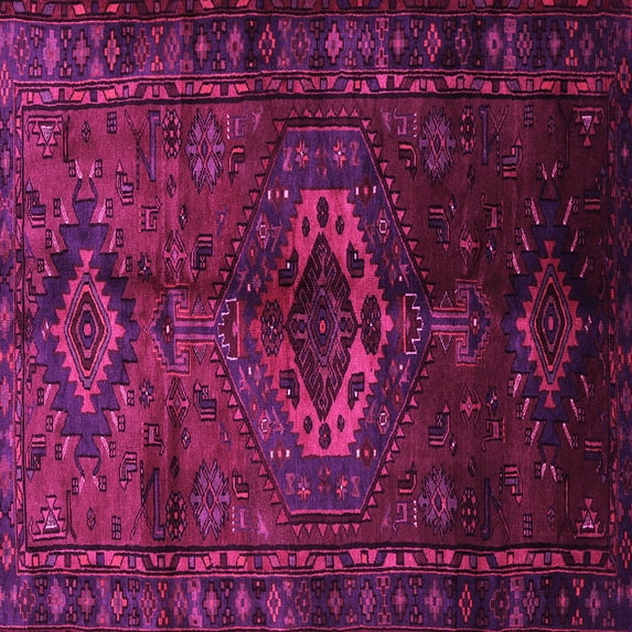Ahgly Company Indoor Square Persian Pink Traditional Area Rugs, 6' Square