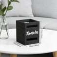 thumbnail image 2 of 2pcs Wall Mount Remote Control Holder, Tabletop Wooden Remote Caddy, TV Controller Organizer for Living Room and Nightstand, Black, 2 of 8