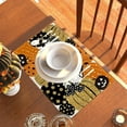 thumbnail image 5 of Taotanxi Halloween Pumpkins Spider Web Placemats Set of 4 Black Gray Scary Pumpkin Fall Linen Table Place Mat 12x18 Inch Seasonal Heat Resistant Table Mats for Party Kitchen Dining Decoration, 5 of 6